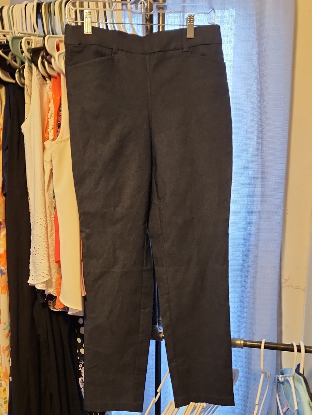 Rafaella Blue Ankle Cropped Dress Pants